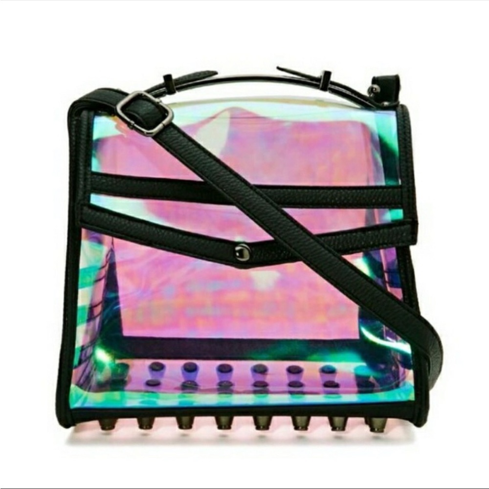 Nila Anthony clear iridescent crossbody bag